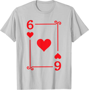 Playing Cards Costume - 6 Hearts Card - Six Card T-Shirt - T-Shirt | Ash