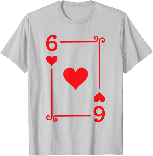 Playing Cards Costume - 6 Hearts Card - Six Card T-Shirt - T-Shirt | Ash