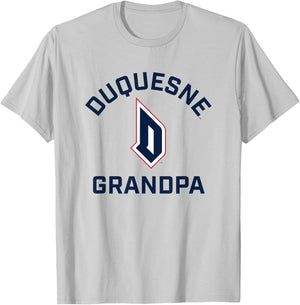 Duquesne University Dukes Arched Grandpa T-Shirt - T-Shirt | Ash