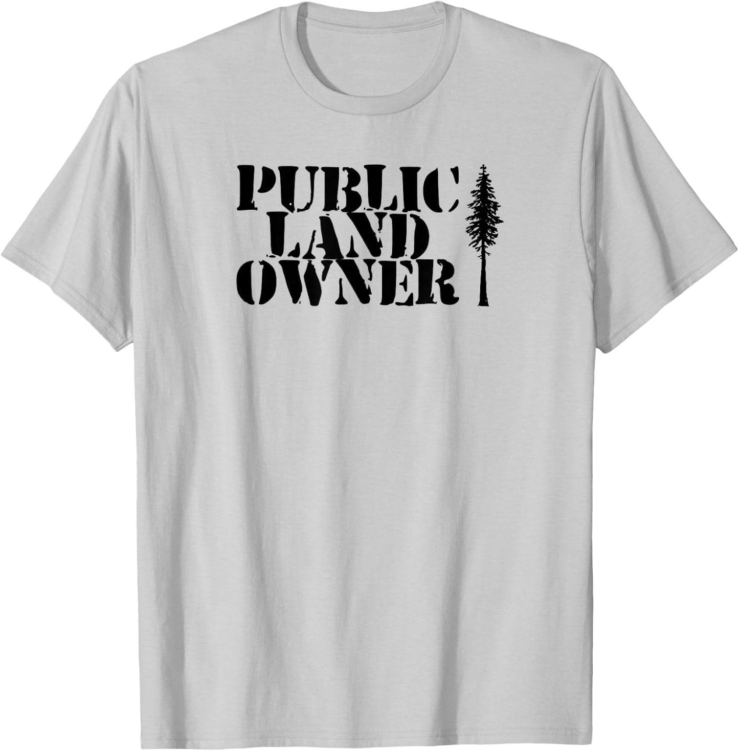 Public Landowner Minimalist National Park Vintage Tree T-Shirt - T-Shirt | Ash