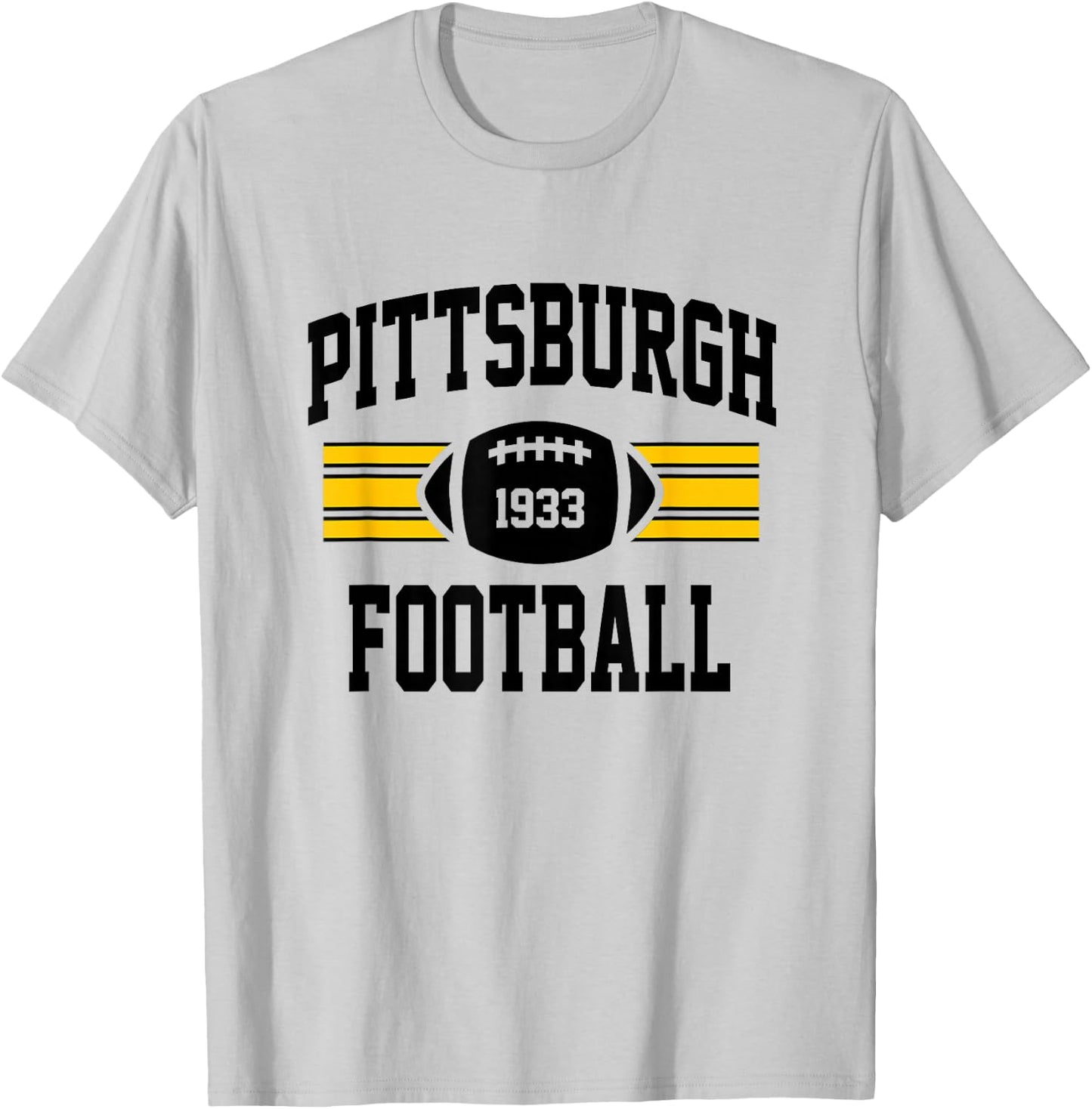 Pittsburgh Football Athletic Vintage Sports Team Fan Gift T-Shirt - T-Shirt | Ash