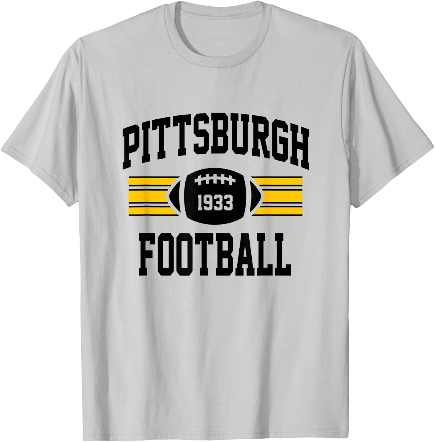 Pittsburgh Football Athletic Vintage Sports Team Fan Gift T-Shirt - T-Shirt | Ash