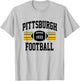 Pittsburgh Football Athletic Vintage Sports Team Fan Gift T-Shirt - T-Shirt | Ash