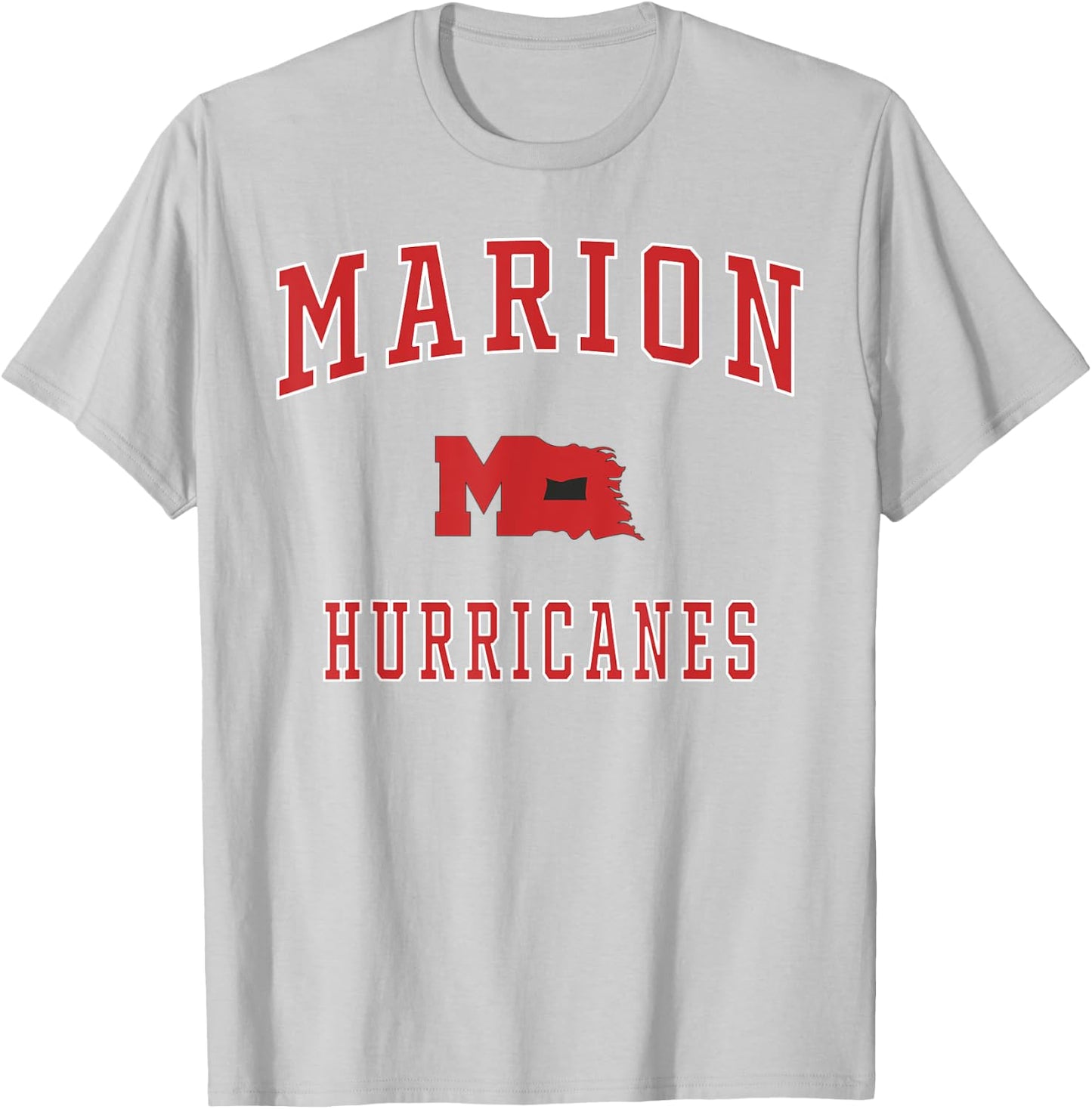 Marion High School Hurricanes T-Shirt - T-Shirt | Ash