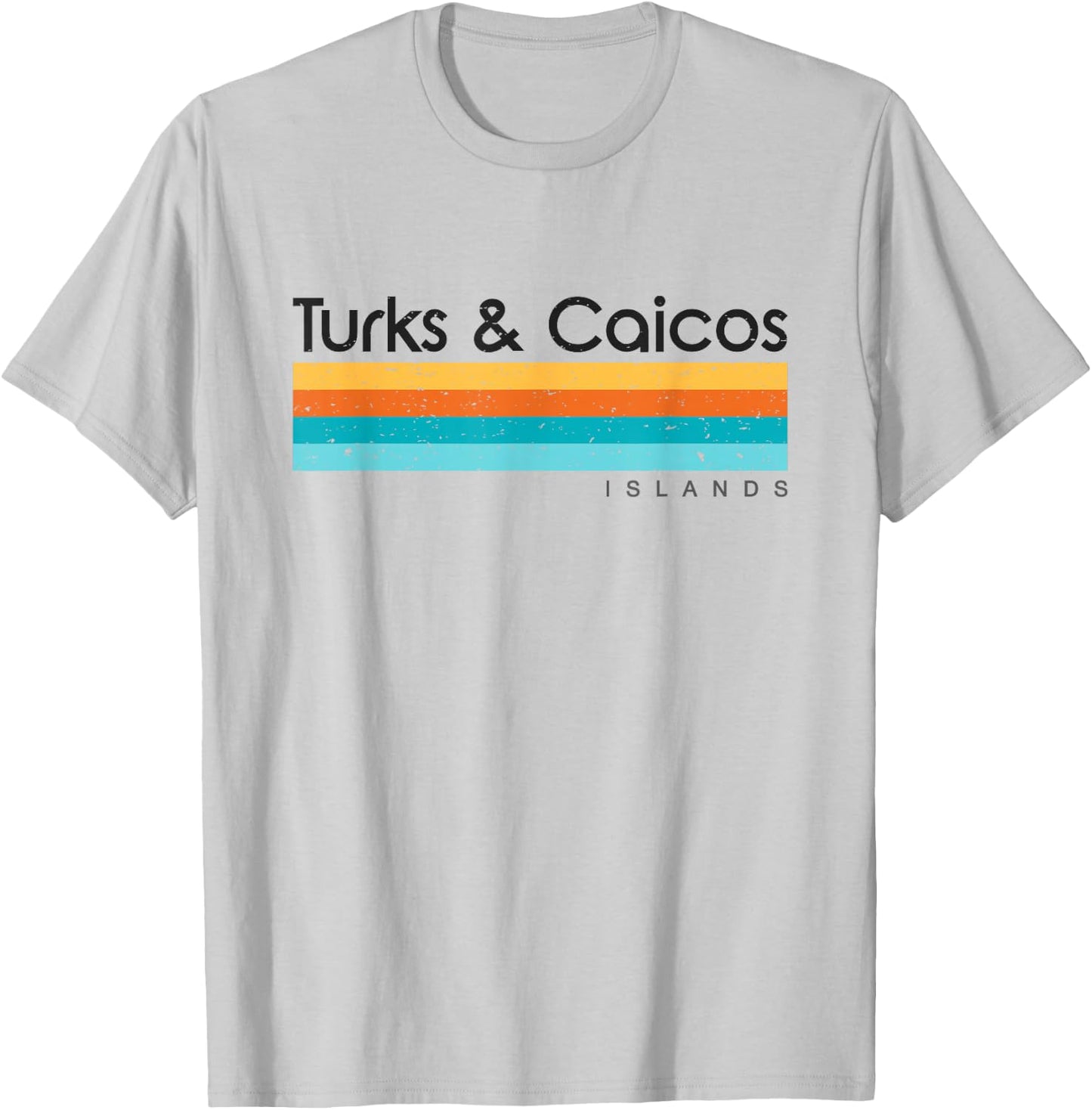 Vintage Turks & Caicos Islands Retro Design T-Shirt - T-Shirt | Ash