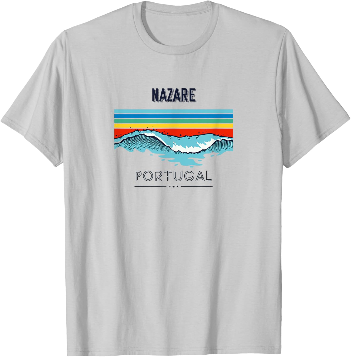 Nazare Souvenir - Portugal Reminder T-Shirt - T-Shirt | Ash