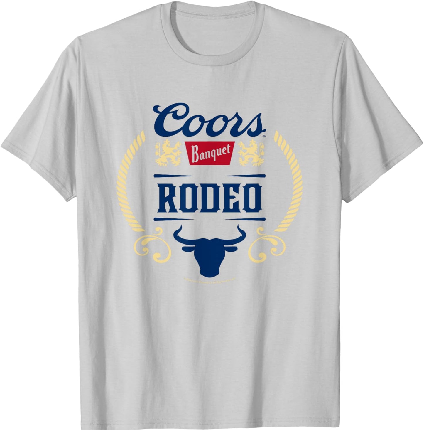 Coors Banquet Rodeo Bull Face Vintage Logo T-Shirt - T-Shirt | Ash