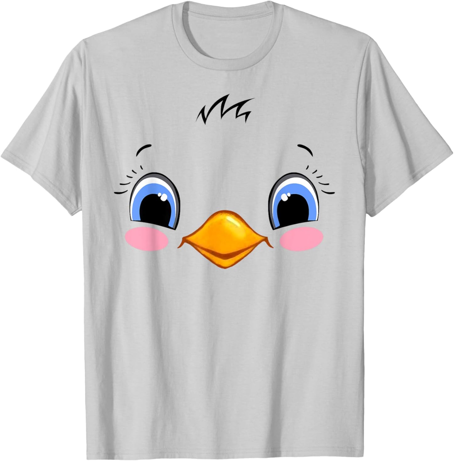 Chicken Costume Cute Rubber Chicken Face Halloween Men Women T-Shirt - T-Shirt | Ash