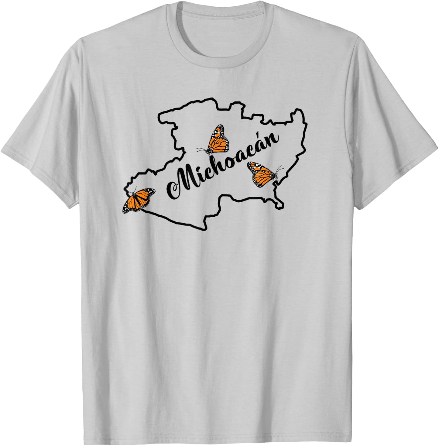 Michoacan, Mariposa Monarca T-Shirt - T-Shirt | Ash