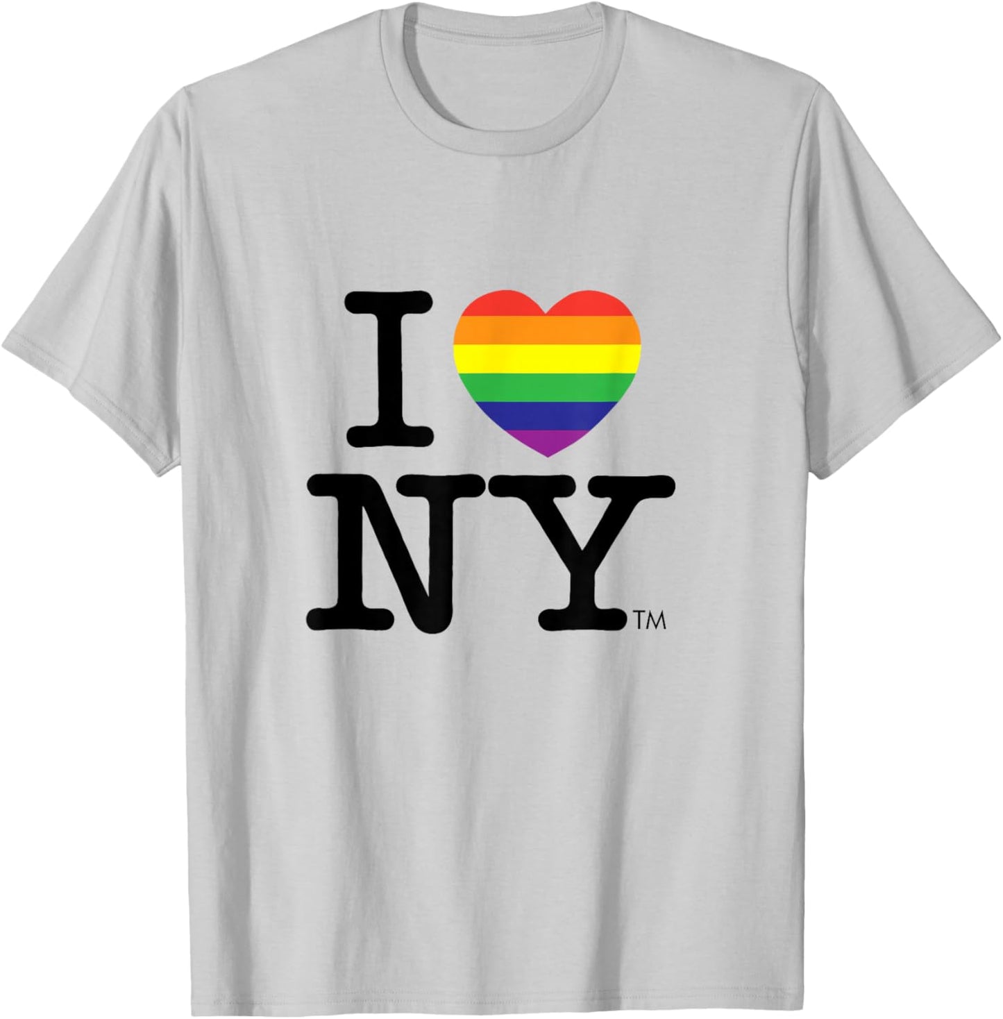 I Love NY Rainbow Pride Logo T-Shirt - T-Shirt | Ash