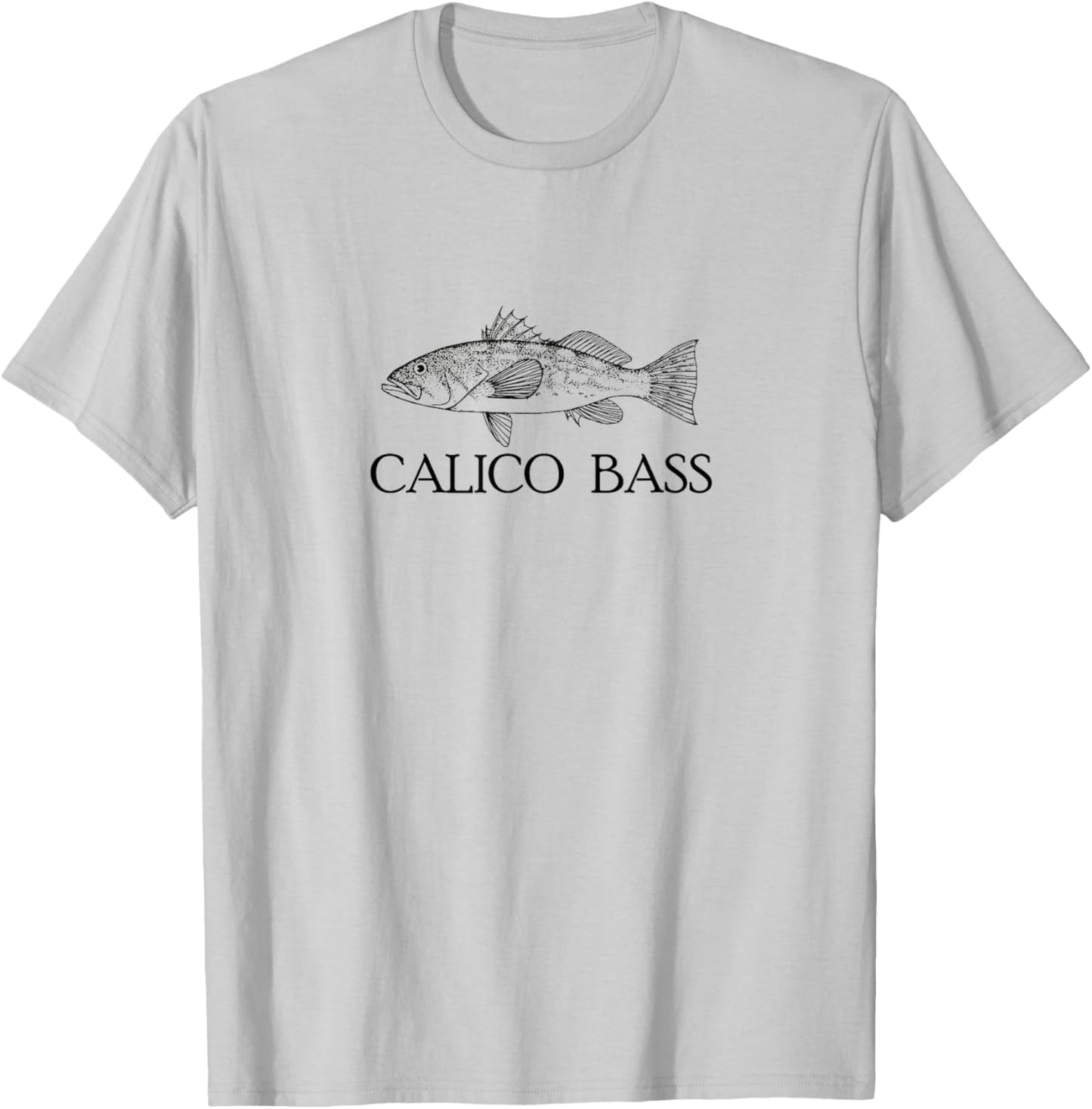 Calico Bass Design T-Shirt - T-Shirt | Ash