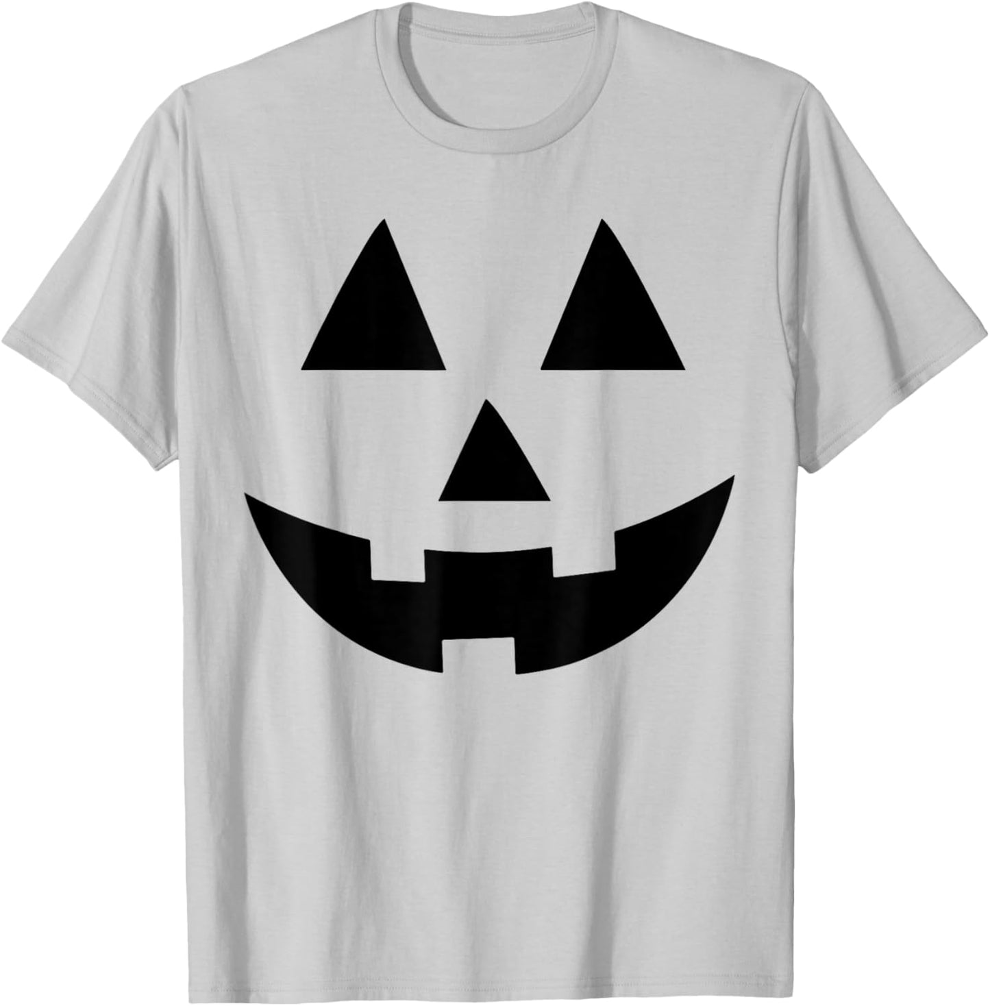 Halloween Jack-O-Lantern Pumpkin Face T-Shirt - T-Shirt | Ash