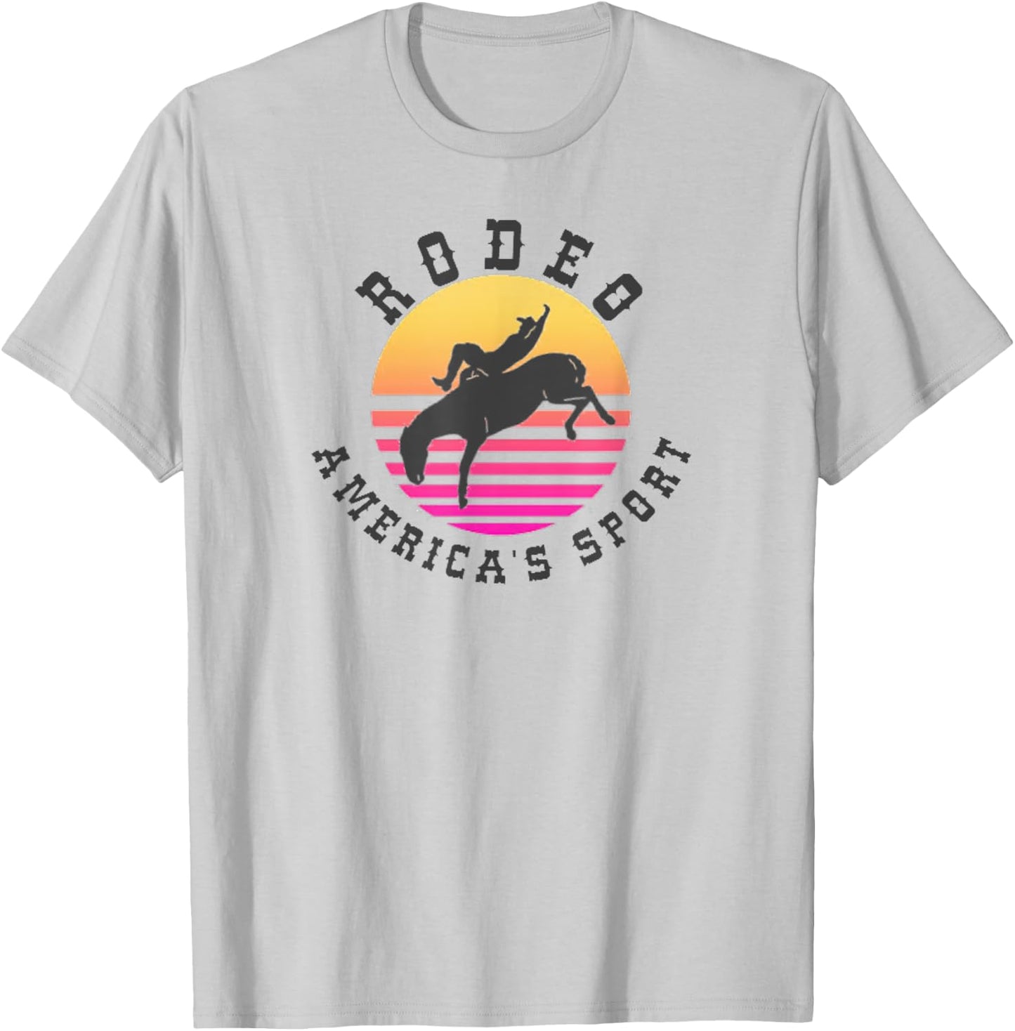 Rodeo America's Sport Bareback Bronc Riding T-Shirt - T-Shirt | Ash