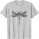 Dragonfly Silhouette Insect Lover T-Shirt - T-Shirt | Ash