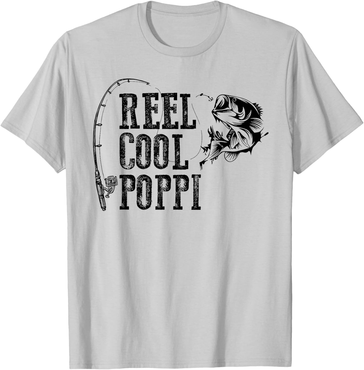 Poppi Fishing: Reel Cool Poppi Funny Gift T-Shirt - T-Shirt | Ash