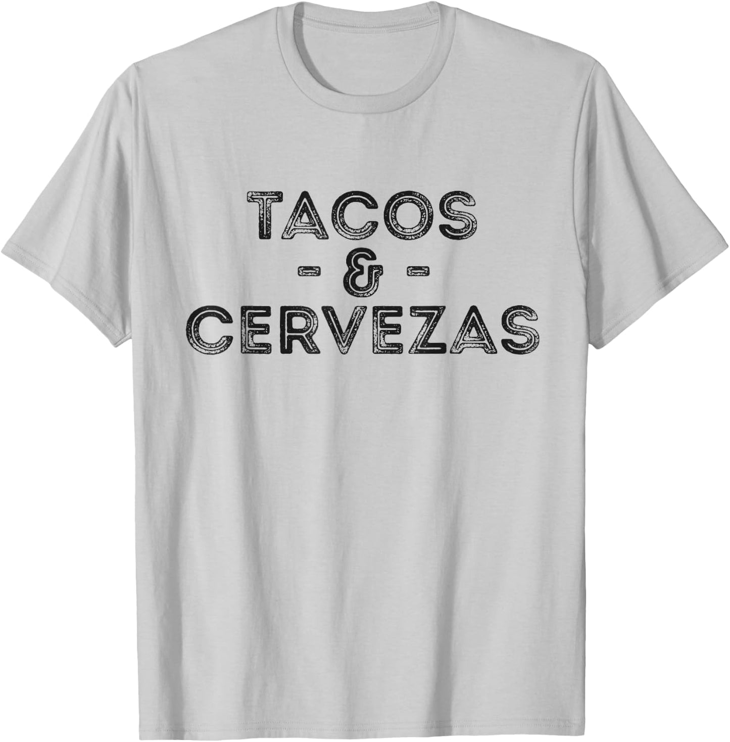 Tacos & Cervezas Vintage Novelty T-Shirt - T-Shirt | Ash
