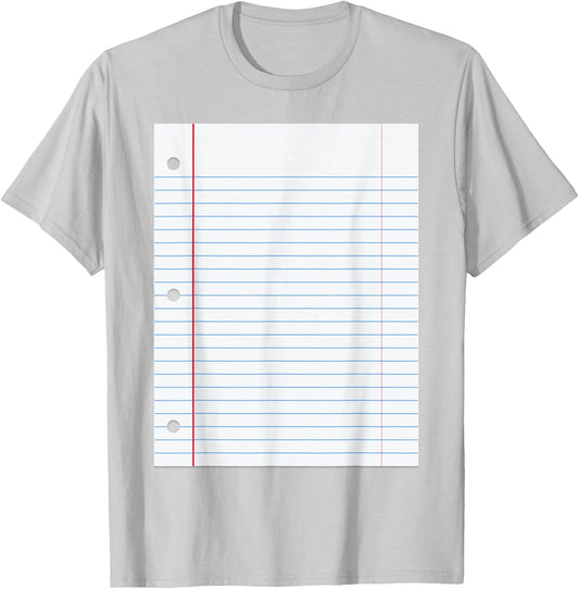 Funny Lined Notebook Paper Group Halloween Costume T-Shirt - T-Shirt | Ash