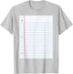 Funny Lined Notebook Paper Group Halloween Costume T-Shirt - T-Shirt | Ash