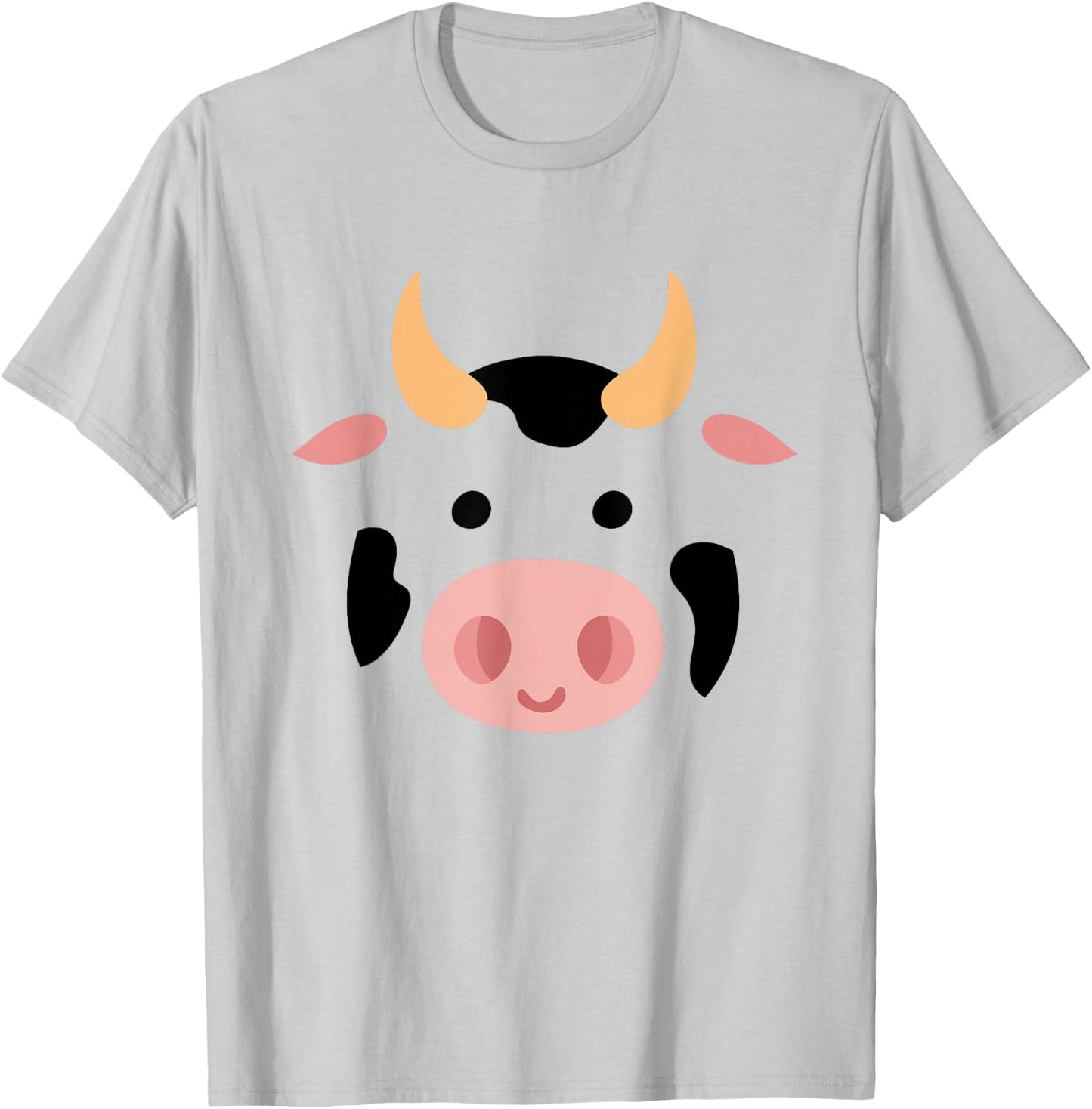 Big Cow Face Costume Funny Lazy Halloween Costume T-Shirt - T-Shirt | Ash