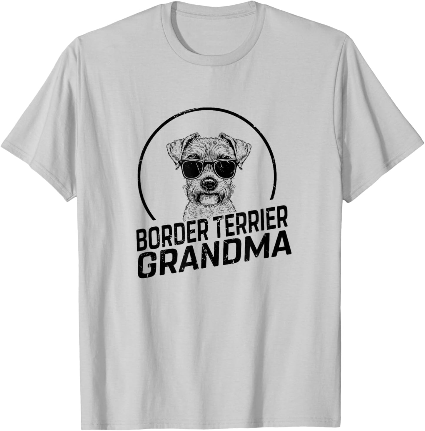 Border Terrier Dog Grandma Dog Owner Gifts Women Mom Mama T-Shirt - T-Shirt | Ash
