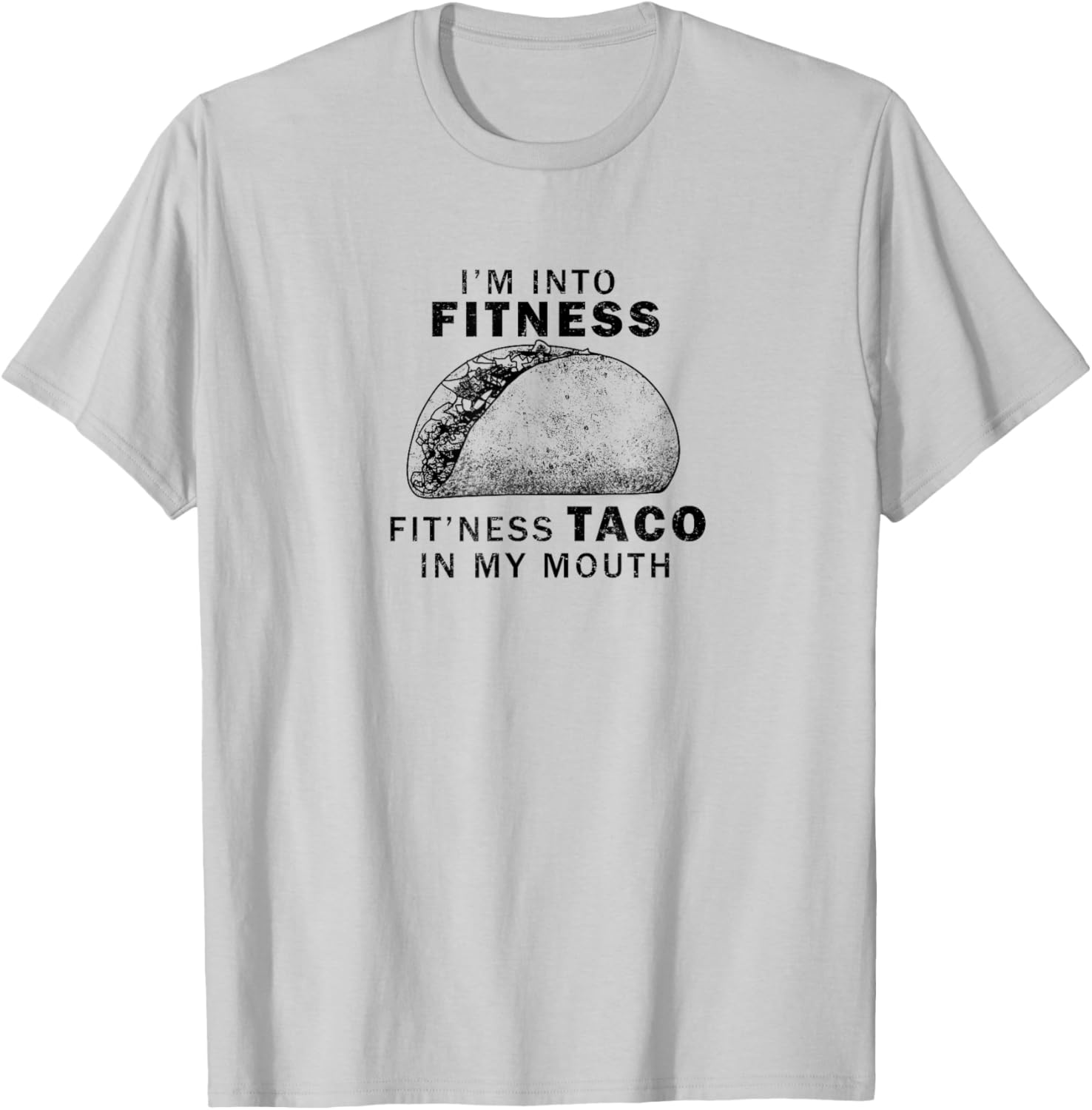 Fitness Taco Funny T-Shirt - T-Shirt | Ash