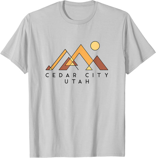 Cedar City Utah | Cedar City Utah Abstract | Cedar City UT T-Shirt - T-Shirt | Ash