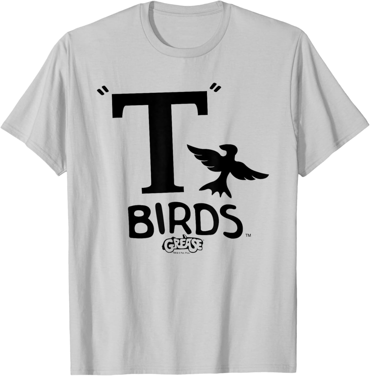 Grease T Birds Logo Black , white, S T-Shirt - T-Shirt | Ash