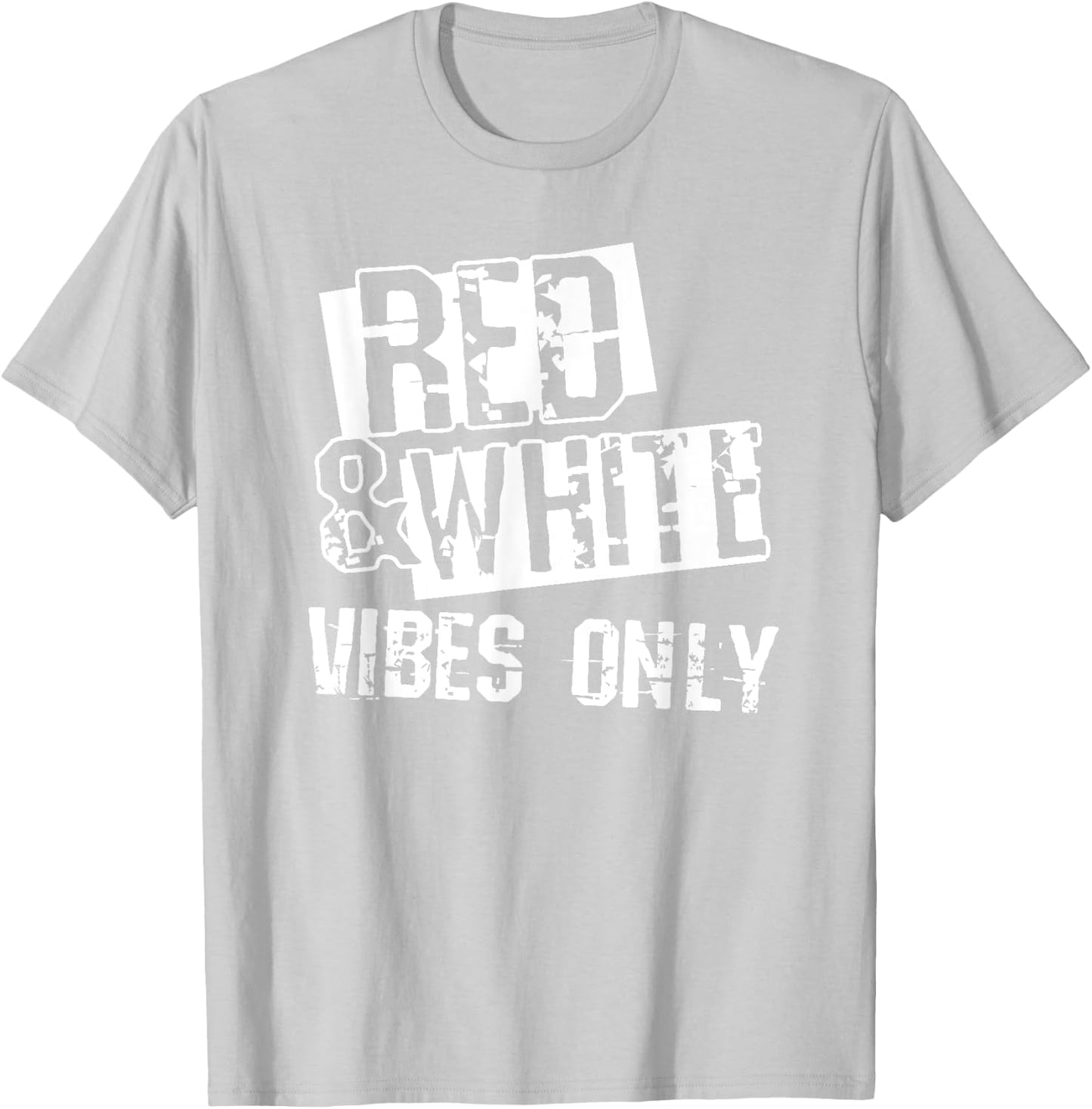 Red White Game Day for Football Team Colors School Spirit T-Shirt - T-Shirt | Ash