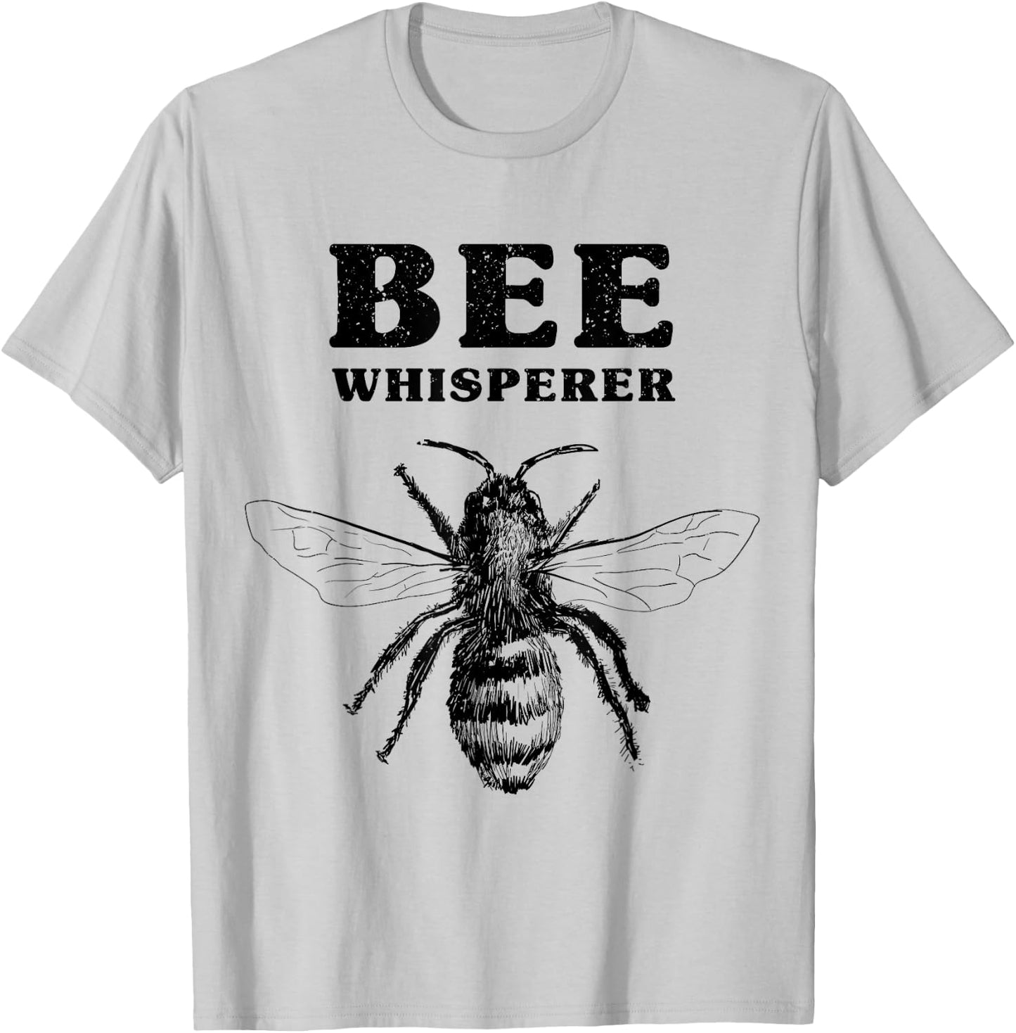 Bee Whisperer T Shirt Funny Beekeeping Lover Gift T-Shirt - T-Shirt | Ash