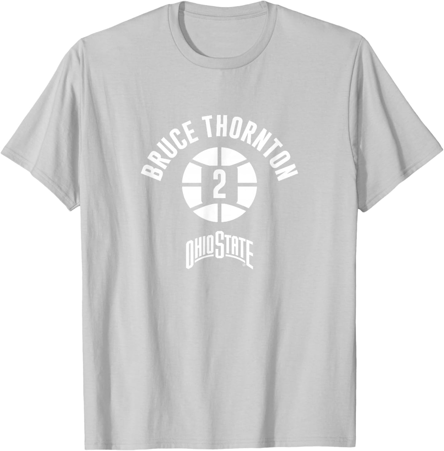 Ohio State Basketball: Bruce Thornton Name Number Ball T-Shirt - T-Shirt | Ash