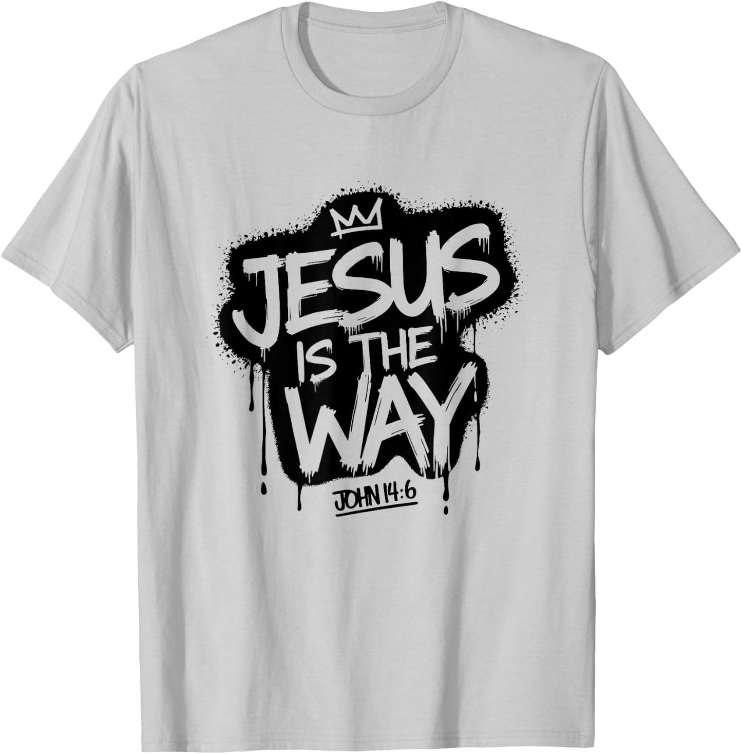 Jesus Is The Way John 14:6 Christian Graffiti T-Shirt - T-Shirt | Ash