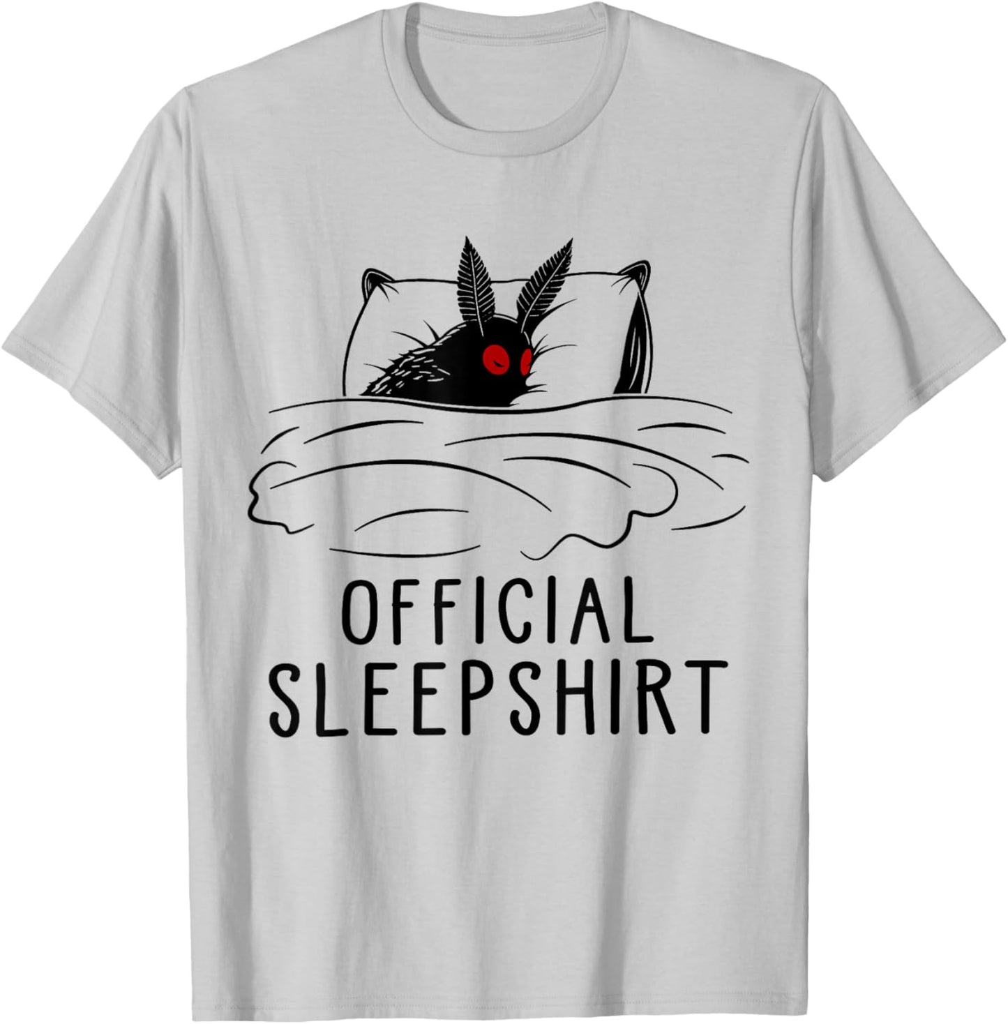 Mothman Cryptid Official Sleep T-Shirt - T-Shirt | Ash