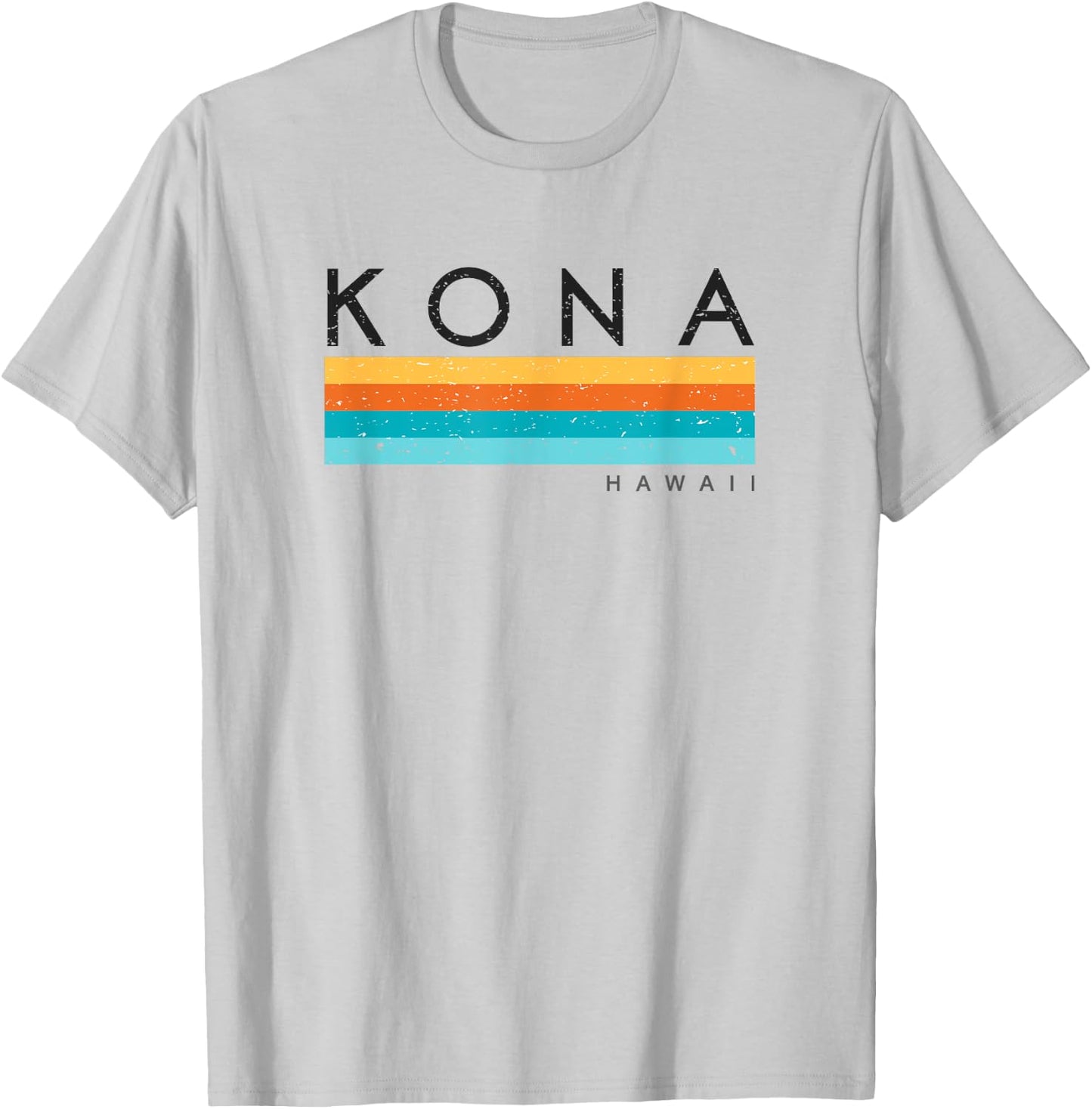 Vintage Kona Hawaii Retro Design T-Shirt - T-Shirt | Ash