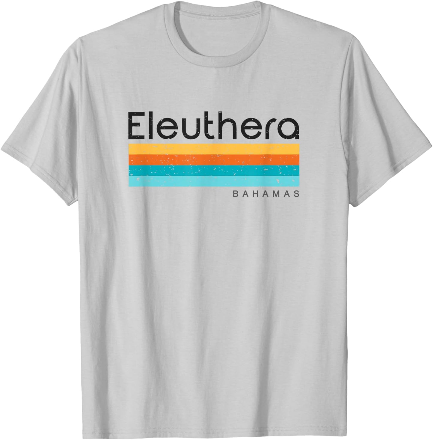 Vintage Eleuthera Bahamas Retro Design T-Shirt - T-Shirt | Ash