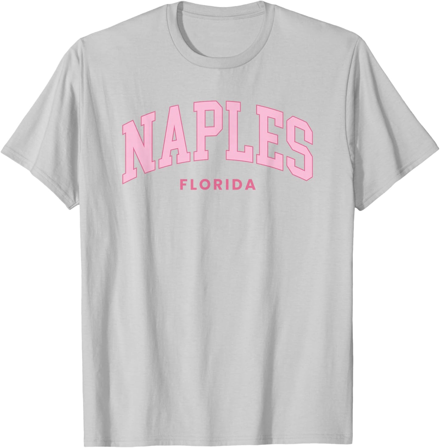 Naples Florida Retro Preppy Throwback Girls Pink T-Shirt - T-Shirt | Ash