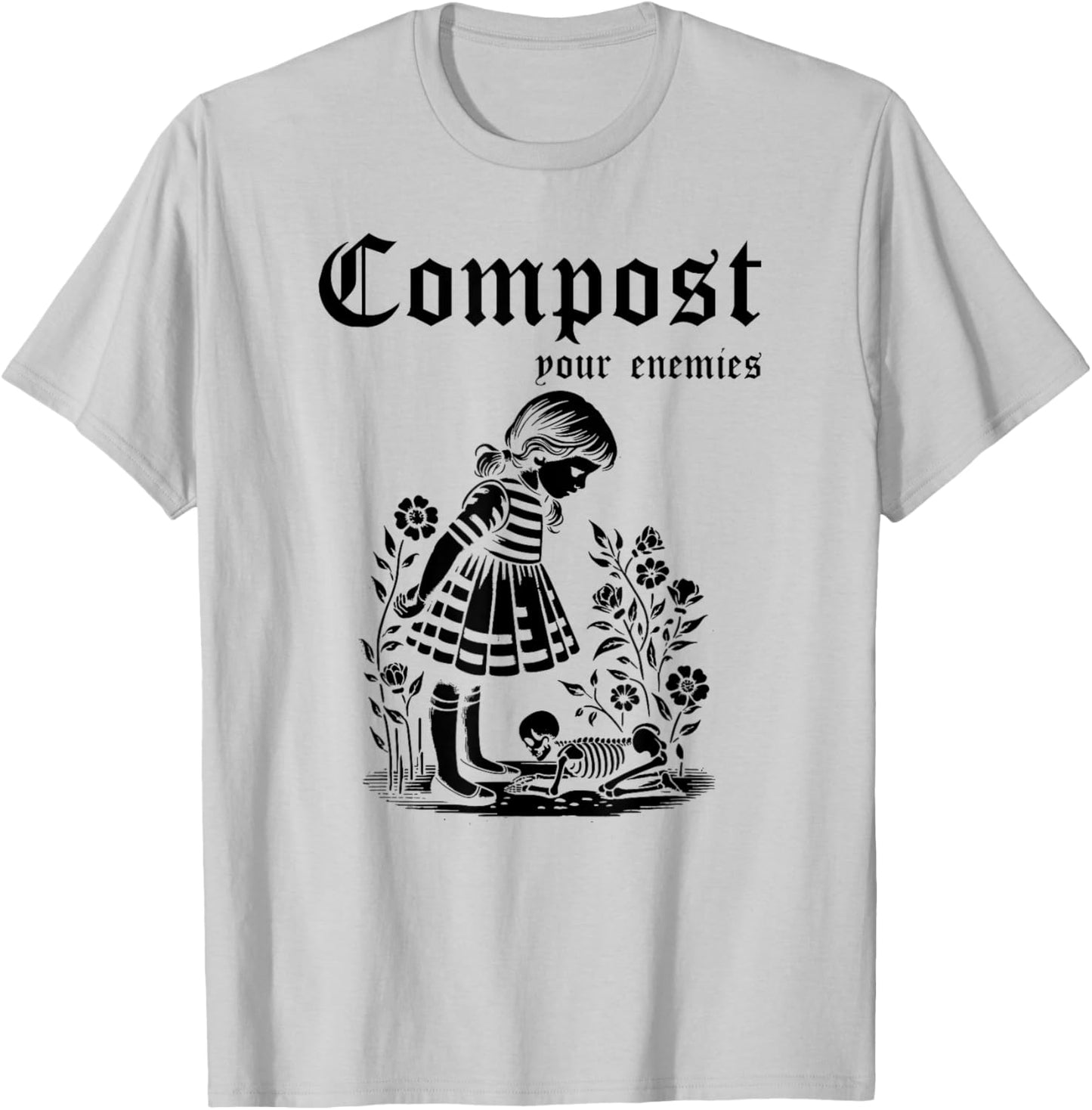 Compost Your Enemies Vintage Funny T-Shirt - T-Shirt | Ash