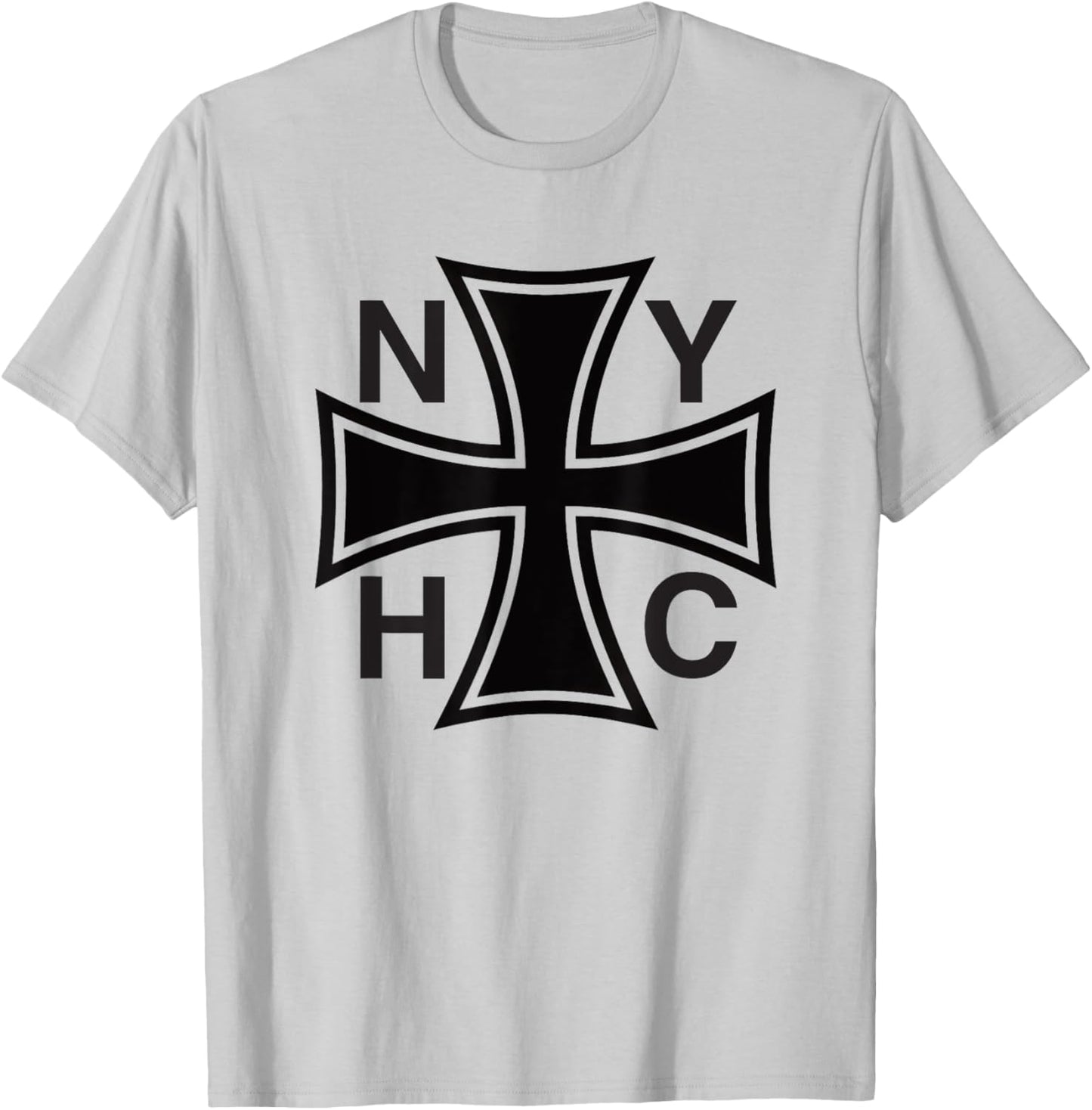 NEW YORK Hardcore is Worldwide NYHC Iron Cross T-Shirt - T-Shirt | Ash