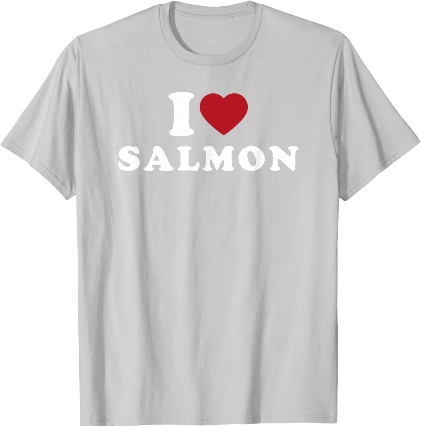 I Love Salmon Fish T-Shirt - T-Shirt | Ash