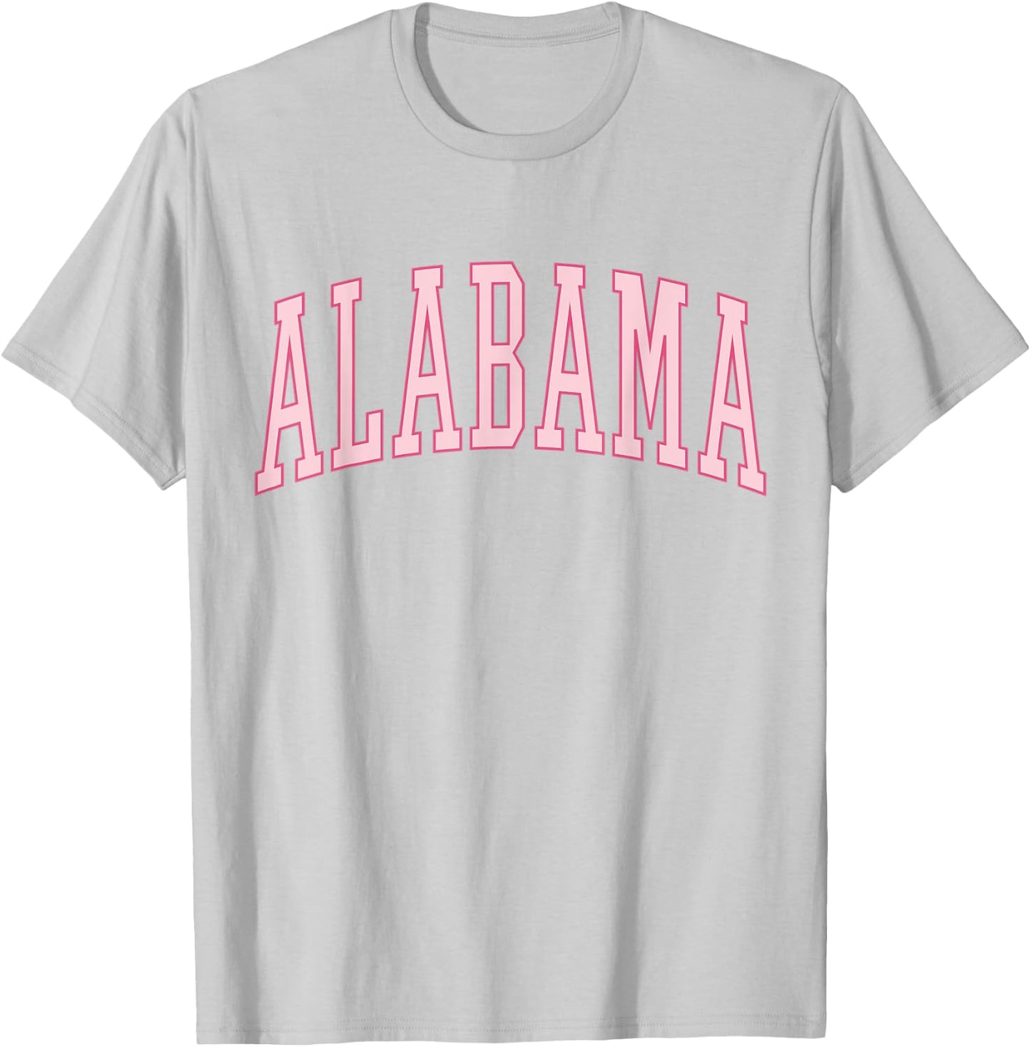Preppy Varsity Pink Alabama T-Shirt - T-Shirt | Ash