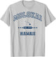 Molokai Hawaii HI Vintage Athletic Navy T-Shirt - T-Shirt | Ash