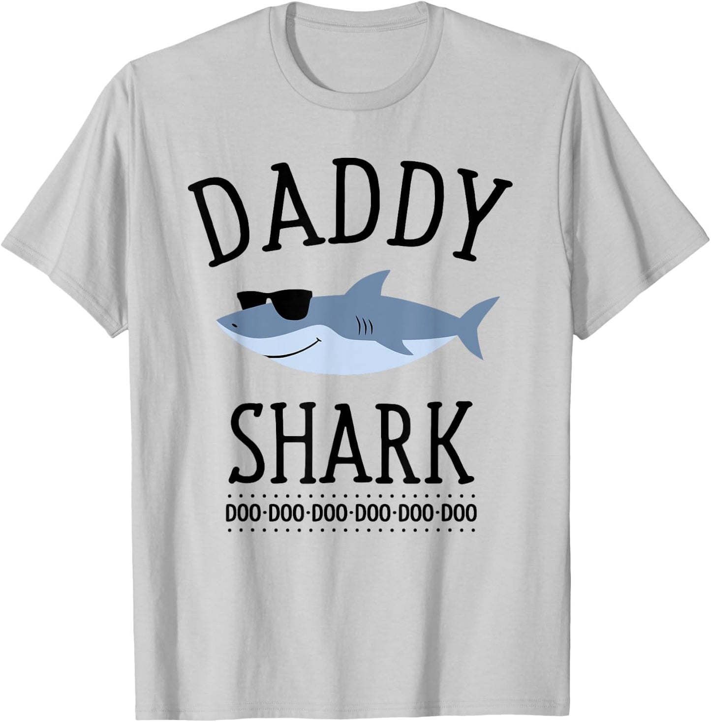 Daddy Shark Funny Dad T-Shirt - T-Shirt | Ash