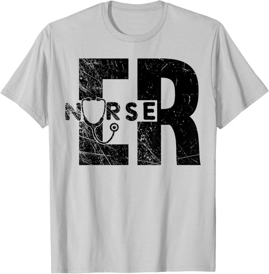 Proud ER Emergency Room Nurse, Nurse Lover T-Shirt - T-Shirt | Ash