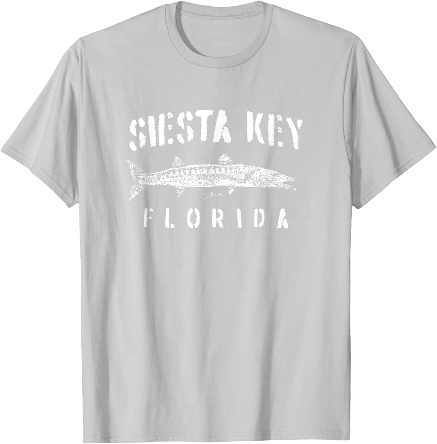 JCombs: Siesta Key, FL, Great Barracuda T-Shirt - T-Shirt | Ash