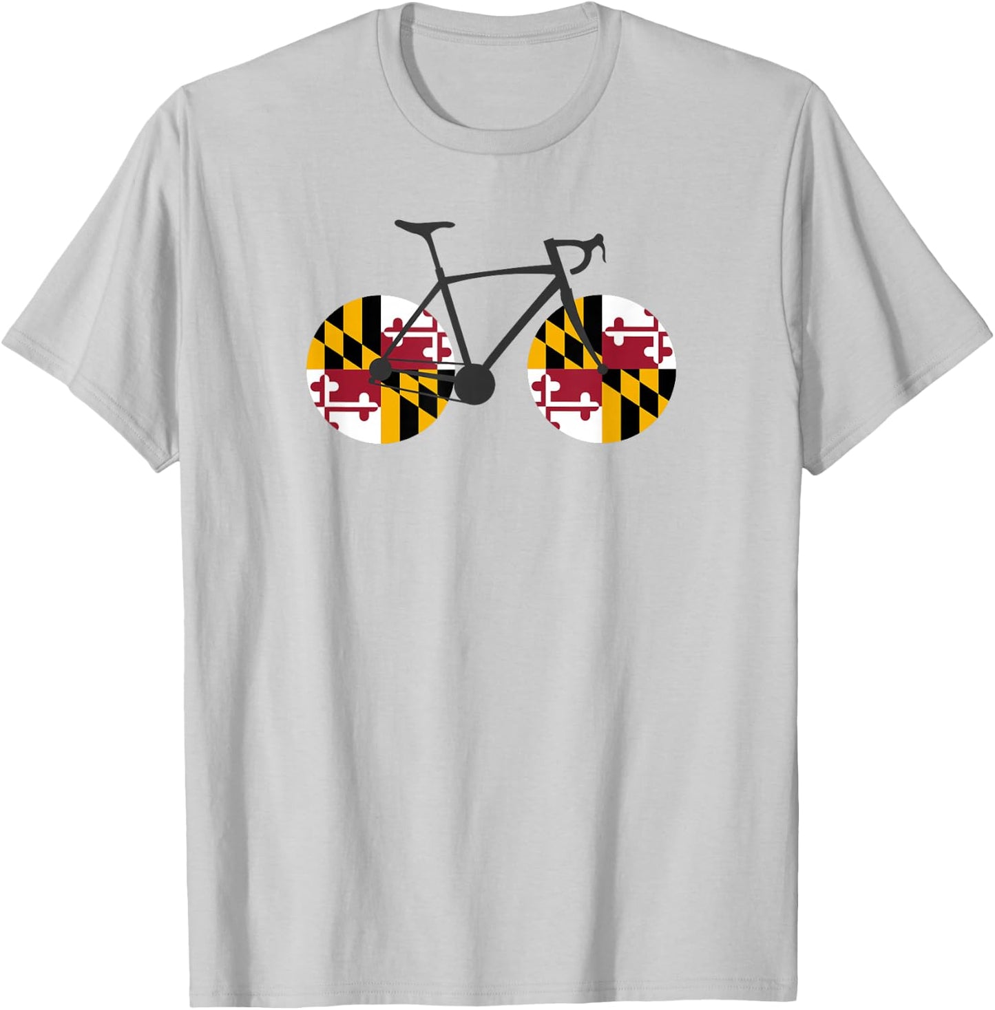 Maryland Flag Cycling T-Shirt - T-Shirt | Ash