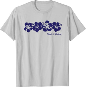 Turks and Caicos Islands Hibiscus Flower Boys Girls Souvenir T-Shirt - T-Shirt | Ash