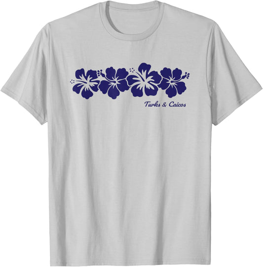 Turks and Caicos Islands Hibiscus Flower Boys Girls Souvenir T-Shirt - T-Shirt | Ash