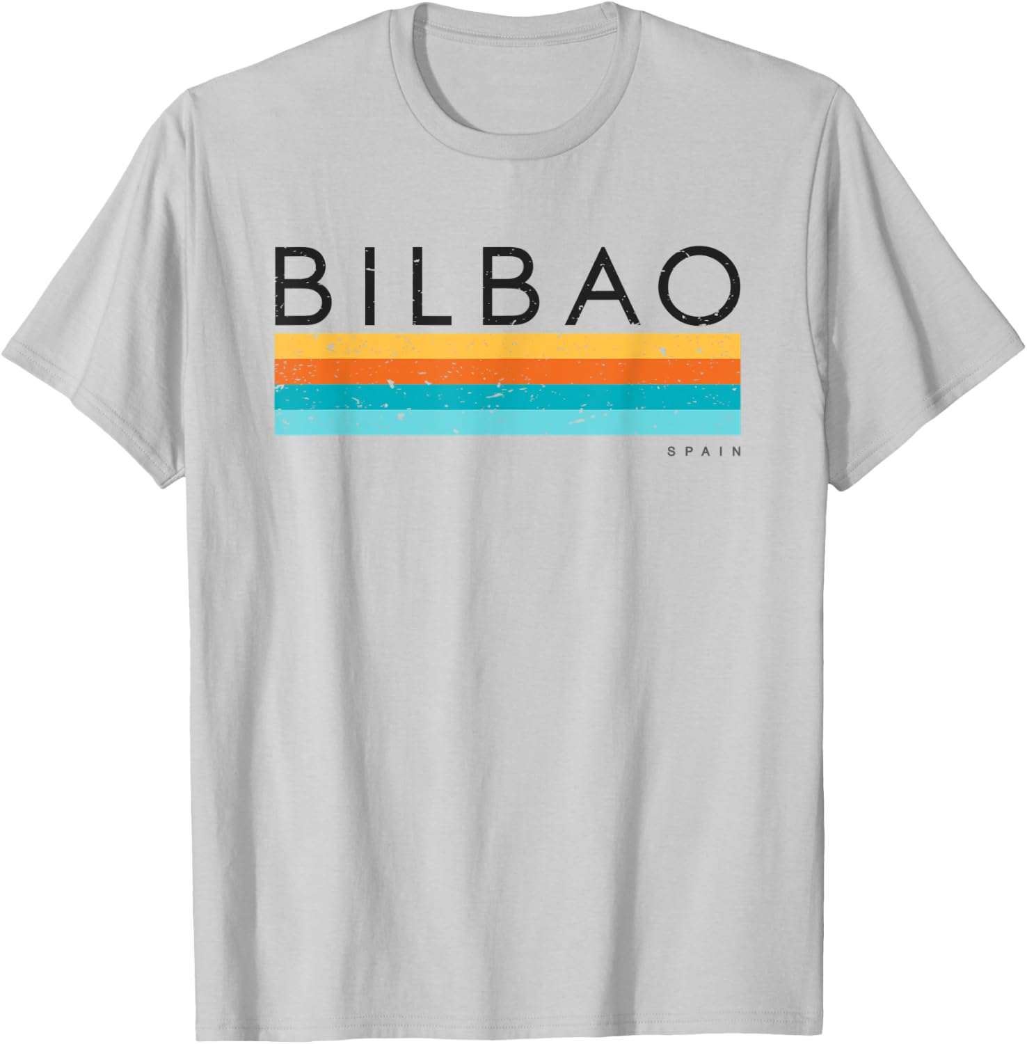 Vintage Bilbao Spain Retro Design T-Shirt - T-Shirt | Ash