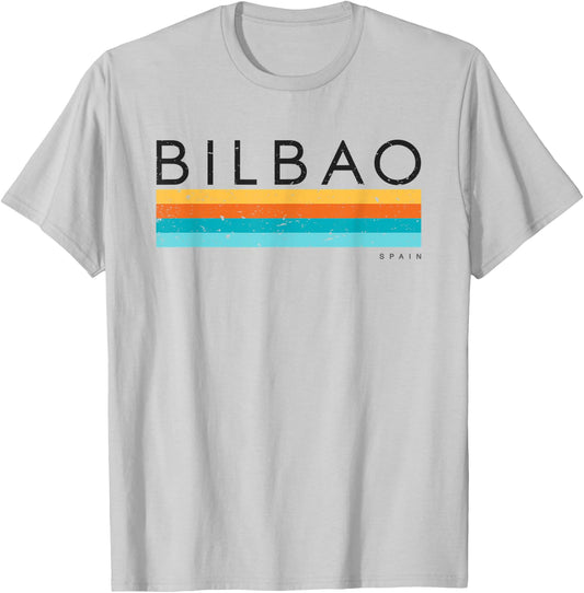Vintage Bilbao Spain Retro Design T-Shirt - T-Shirt | Ash