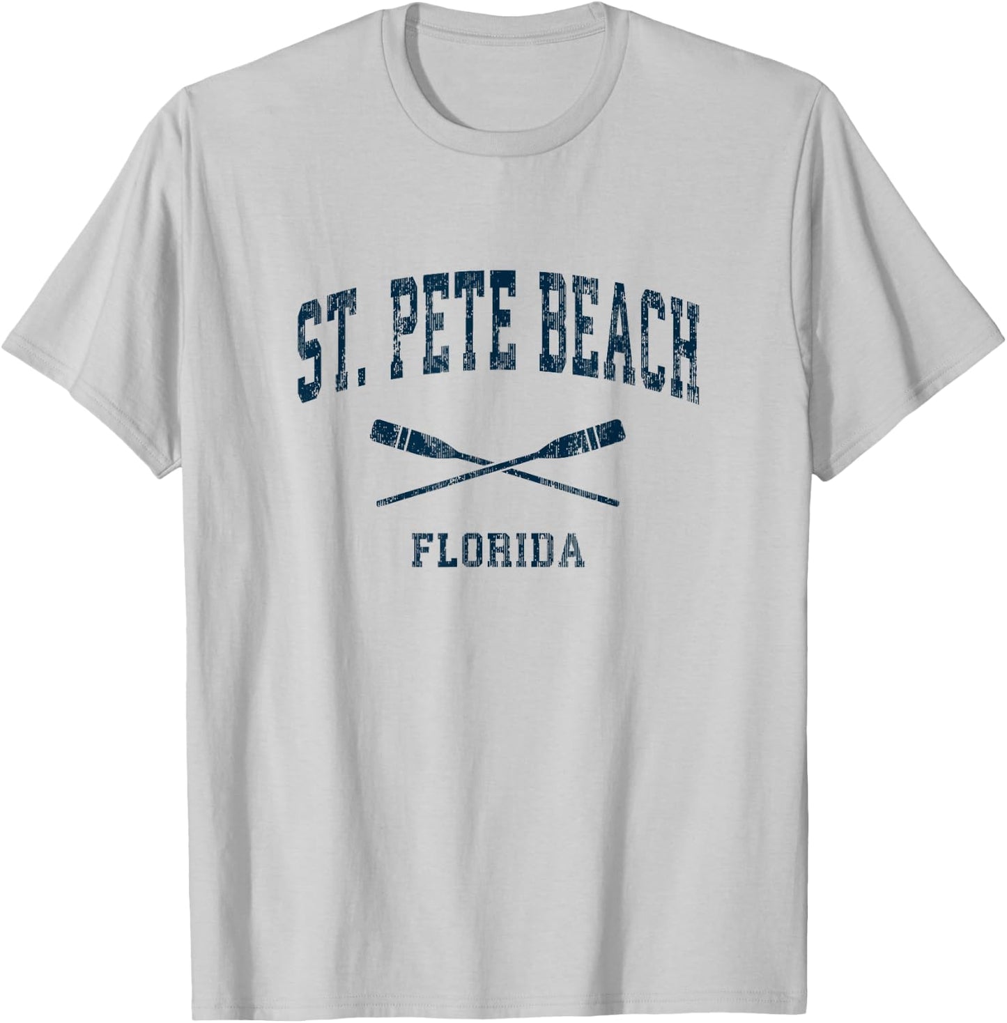 St. Pete Beach Florida Vintage Nautical Paddles Sports Oars T-Shirt - T-Shirt | Ash