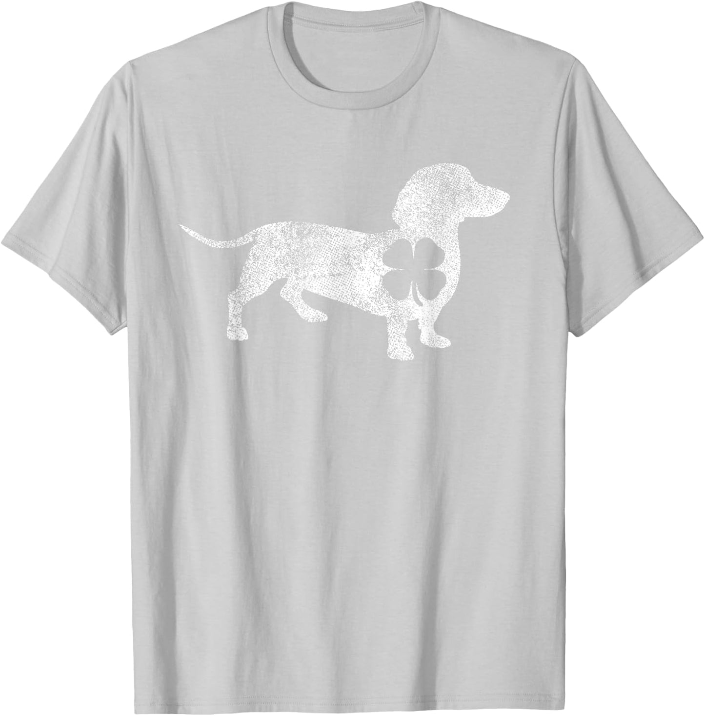 St Patrick's Day Irish Ireland Green Shamrock Dog Dachshund T-Shirt - T-Shirt | Ash